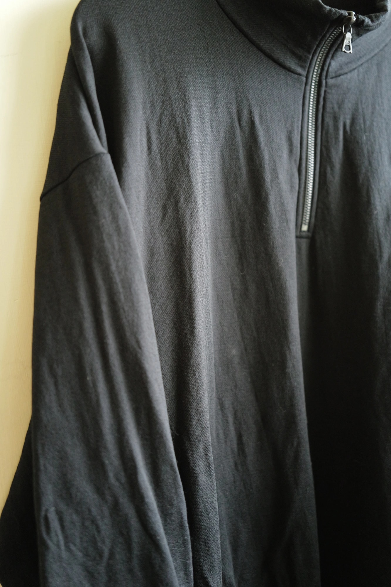 AURALEE LIGHT WOOL SWEAT HALF ZIP P/O — 4