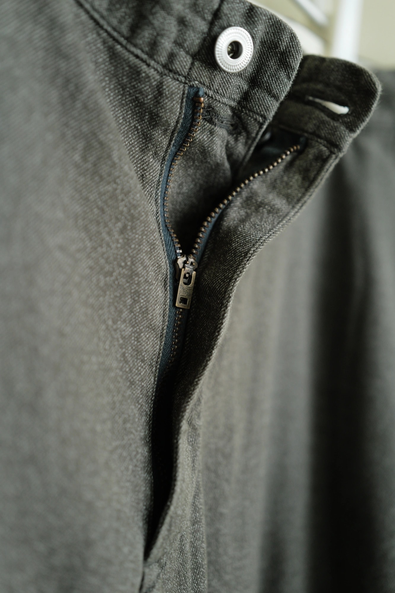 A.PRESSE Vintage Black Chambray Work Pants — 4