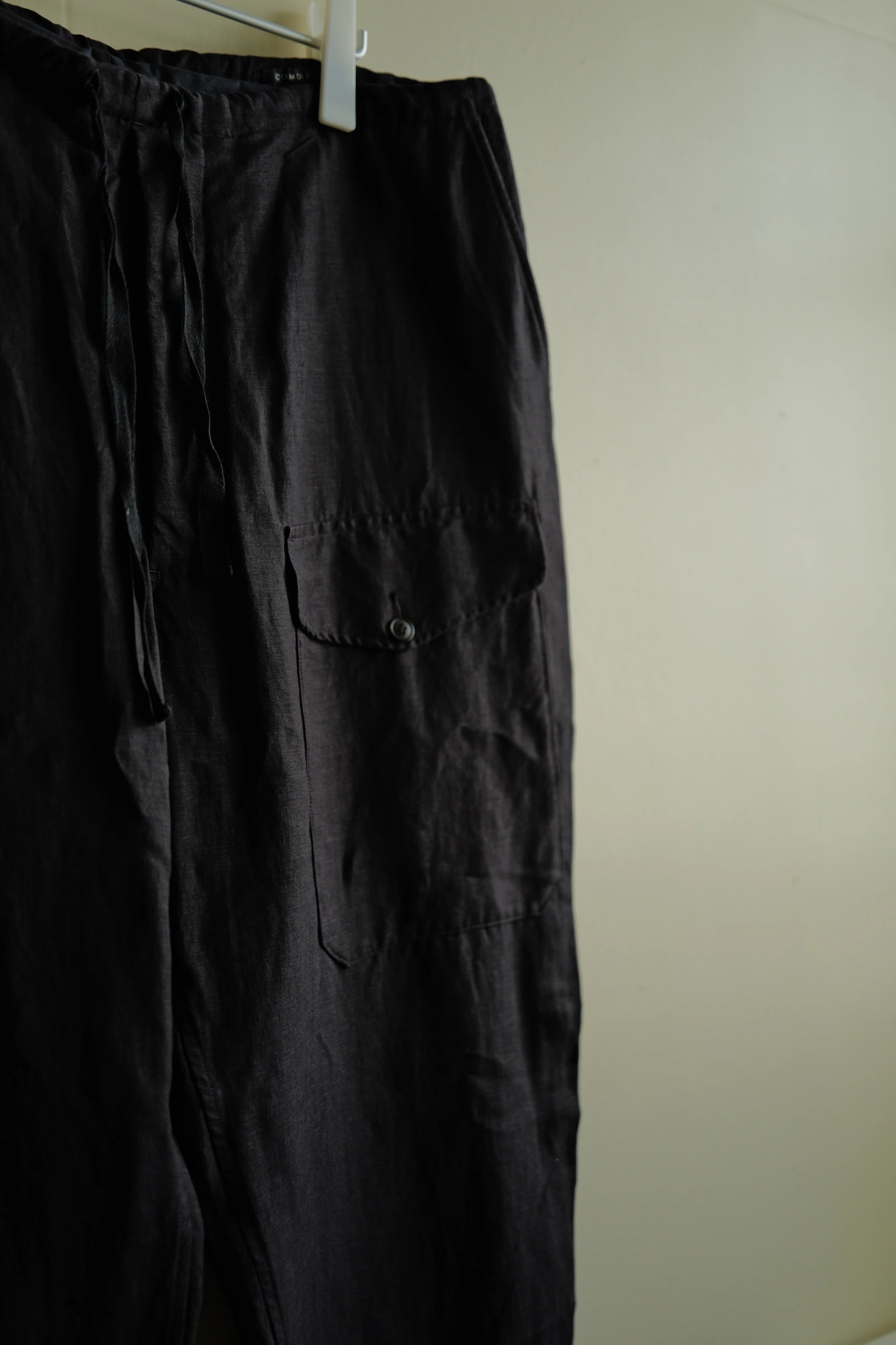 COMOLI Viscose Linen Drawstring Pants — 2