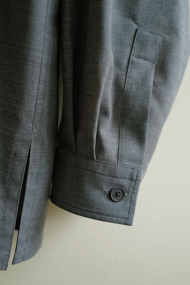 ATON TWIST WOOL TROPICAL OVERSIZED SHIRT — 3