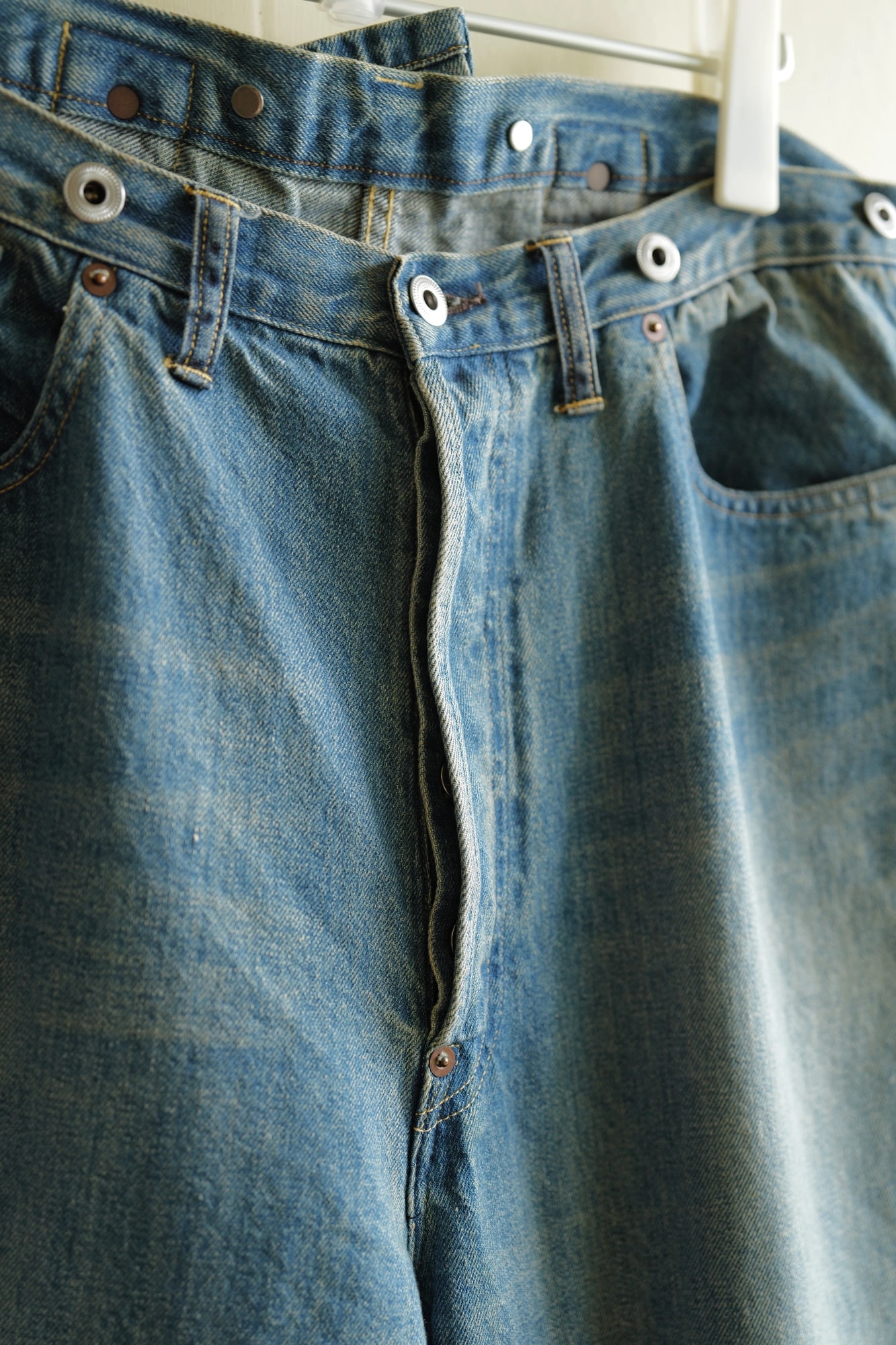 A.PRESSE No.22 Washed Wide Denim Pants — 3