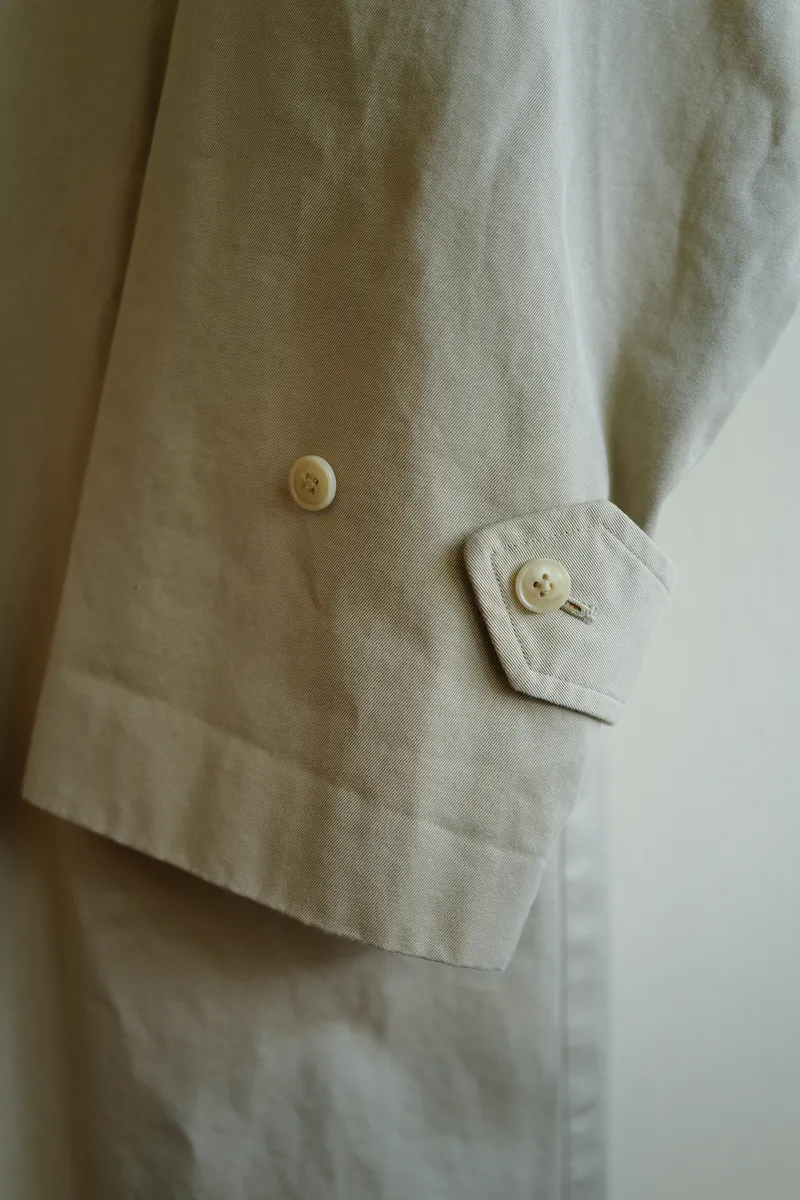 COMOLI Cotton Gabardine Bal Collar Coat — 5