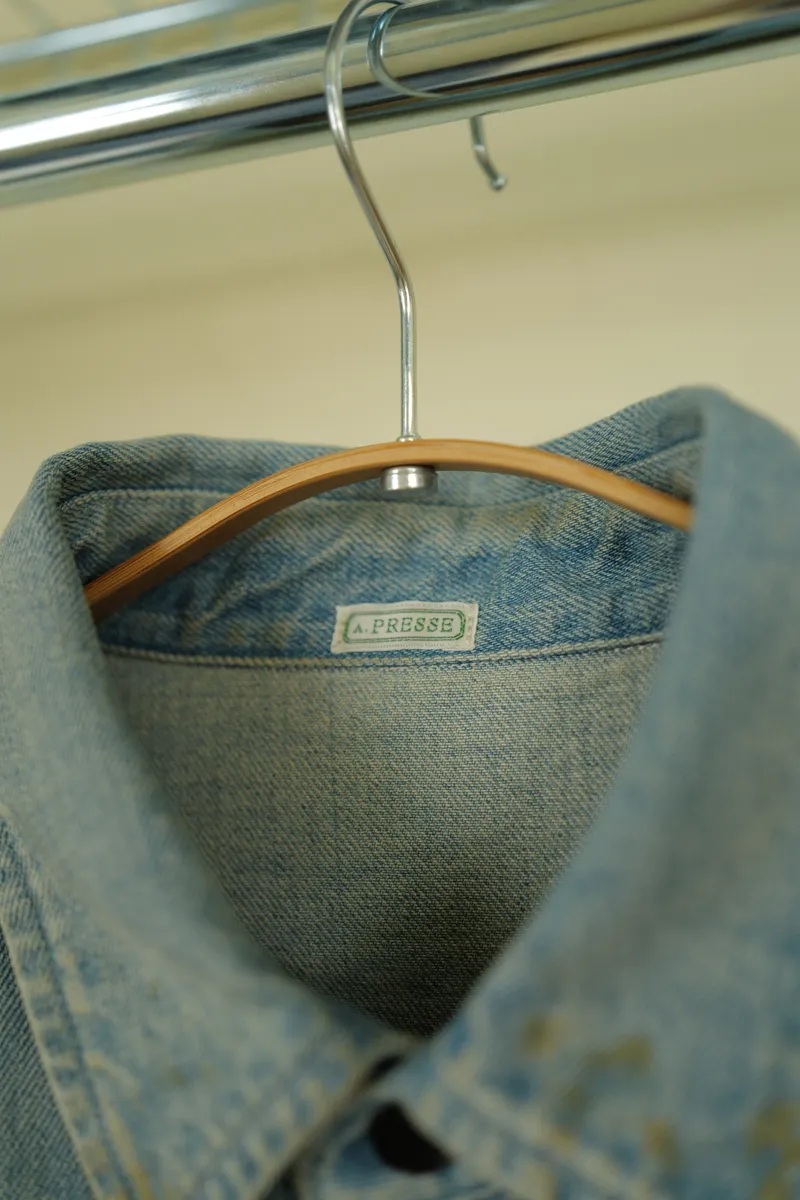 A.PRESSE Vintage Denim CPO Shirt — 3