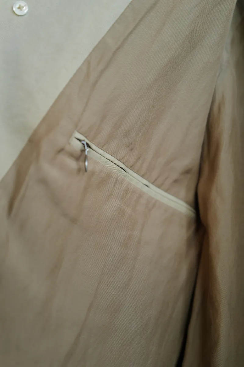 COMOLI Cotton Gabardine Bal Collar Coat — 4