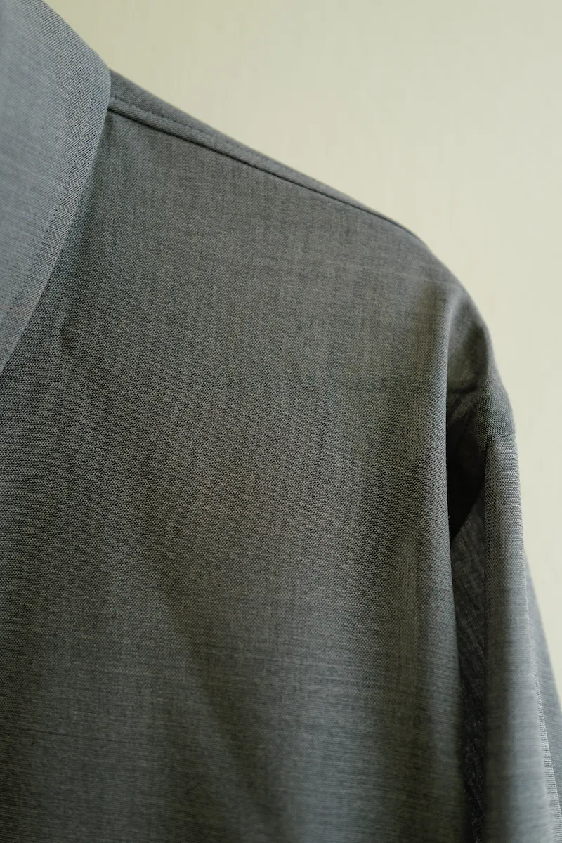 ATON TWIST WOOL TROPICAL OVERSIZED SHIRT — 2