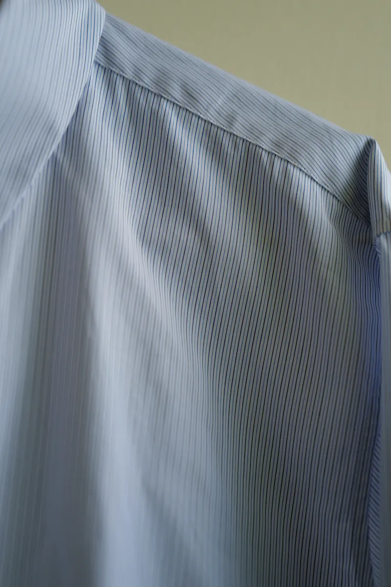 ATON GIZA STRIPE STANDARD SHIRT — 3