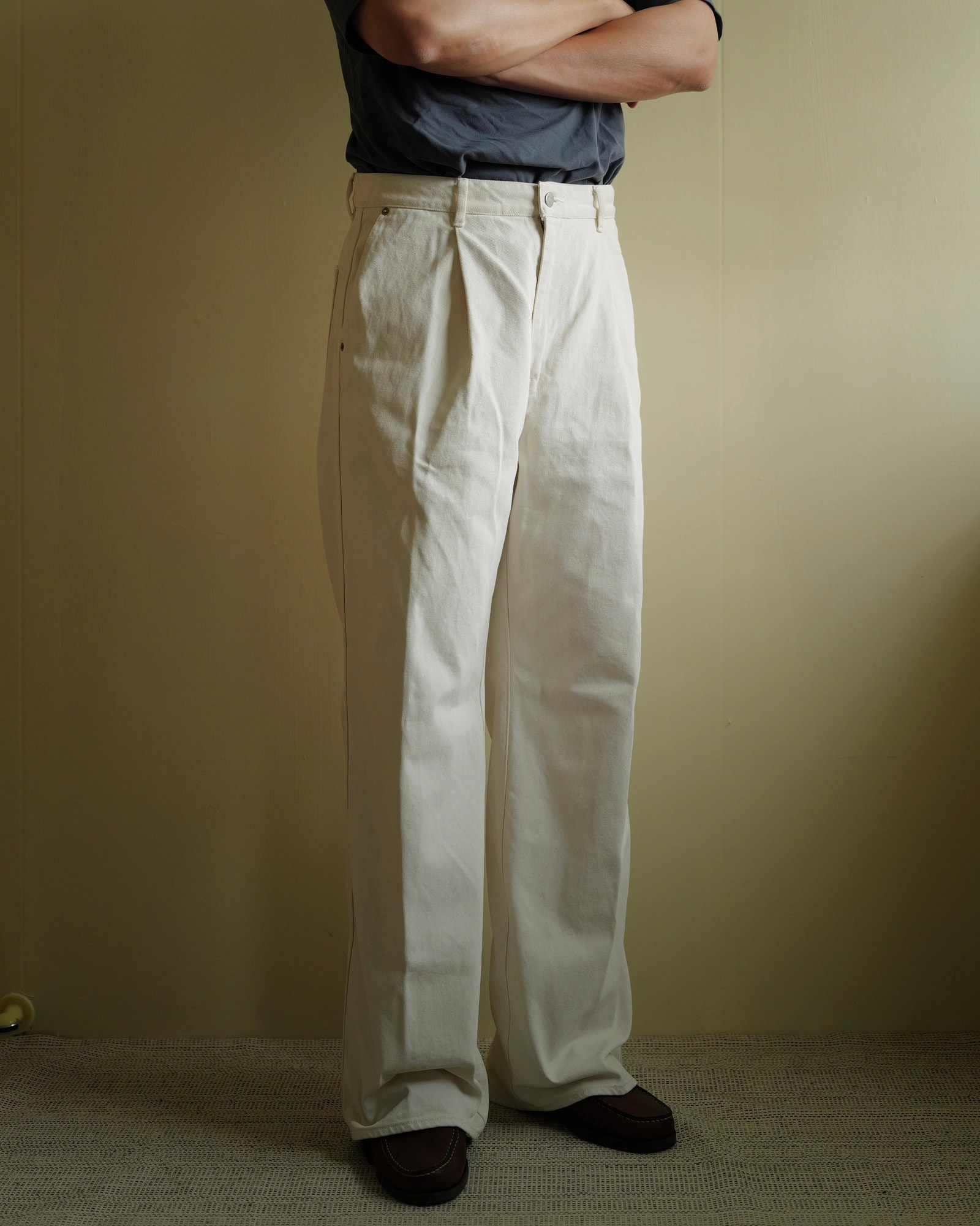 AURALEE Hard Twist Denim Wide Slacks — 6