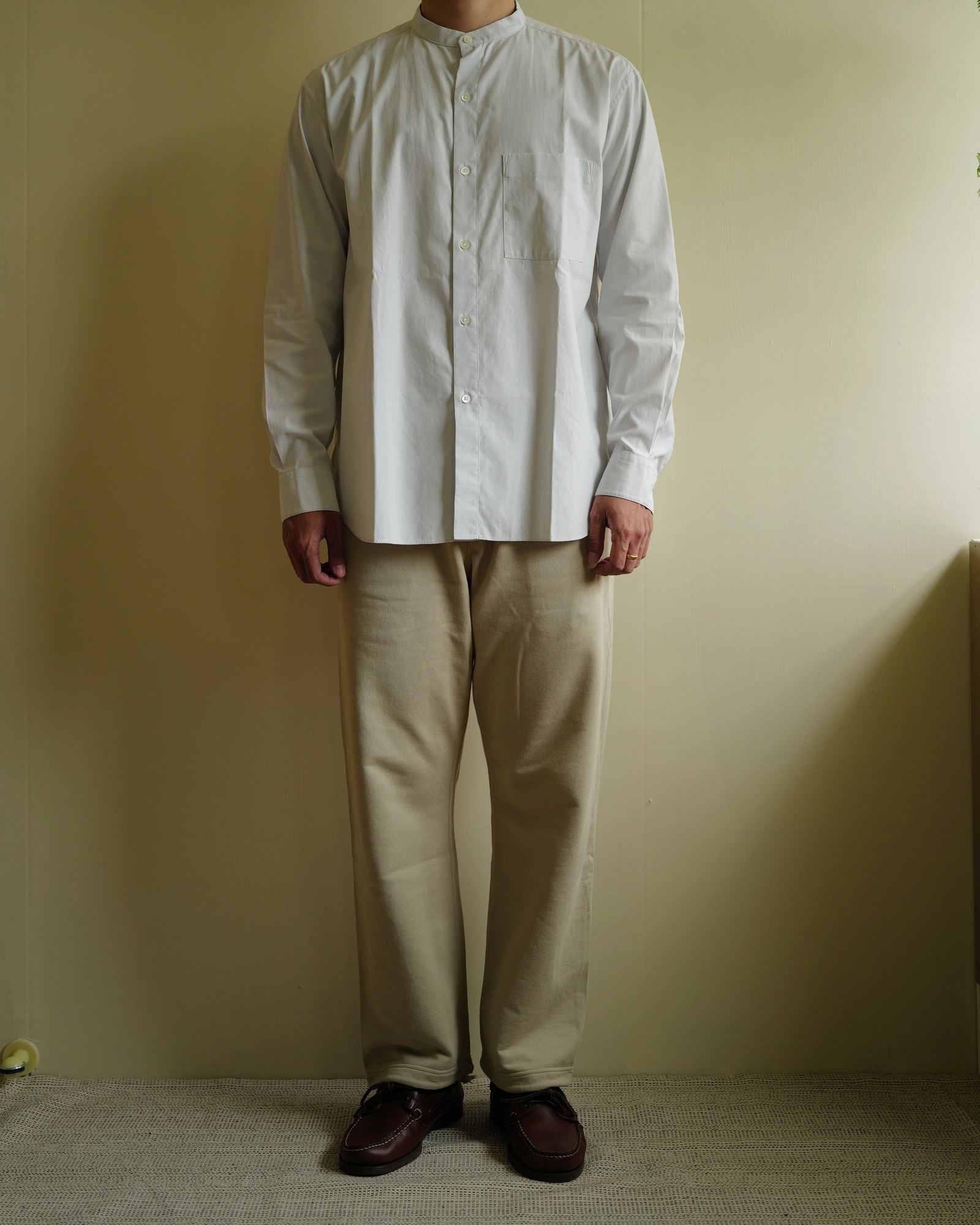 AURALEE Washed Finx Twill Band Collar Shirt UA 別注 — 7