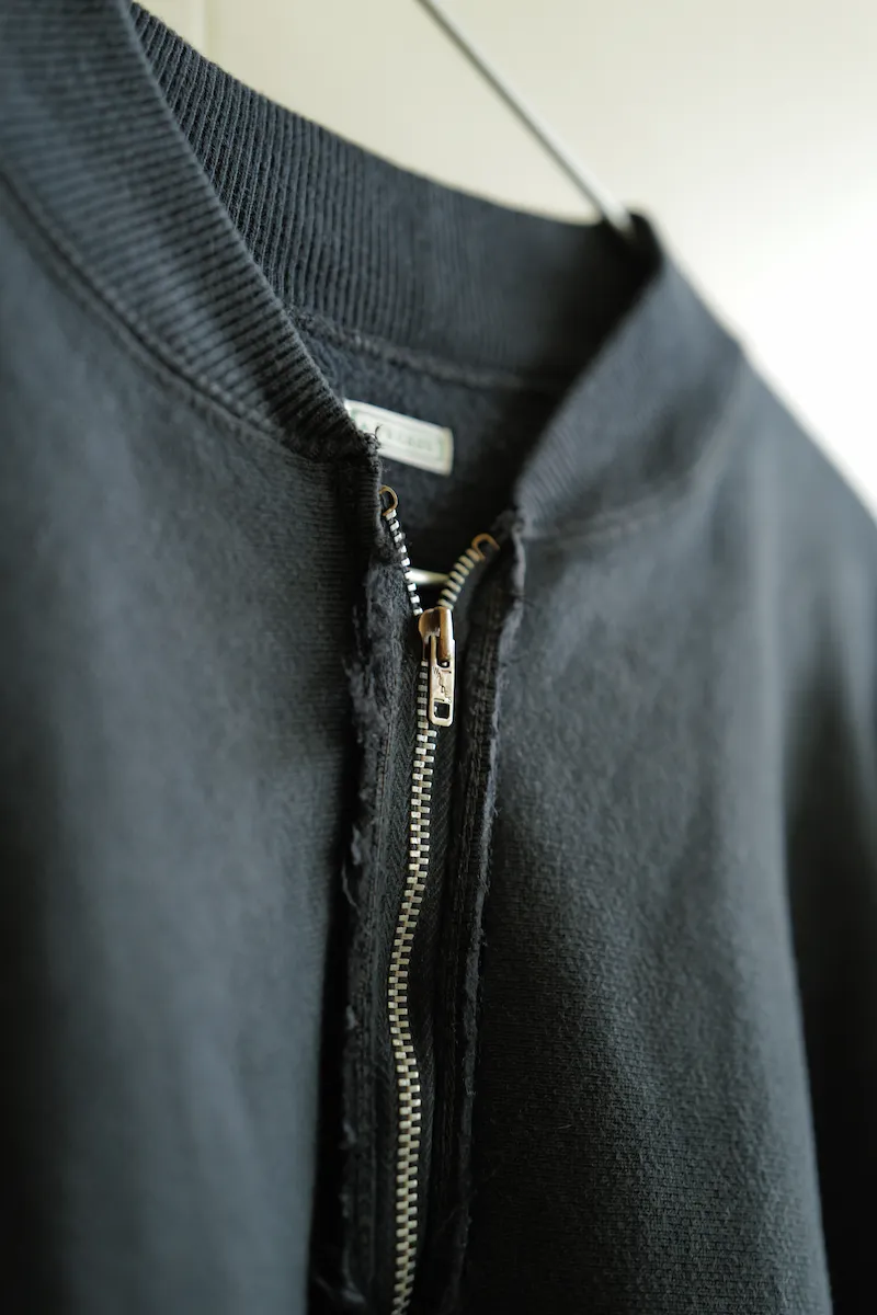 A.PRESSE Vintage Half Zip Rib Collar Sweatshirt — 3