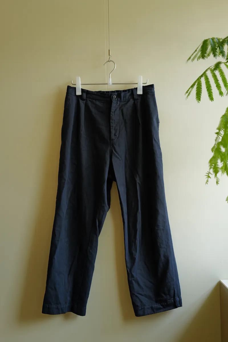 Confect UpcycleLino Cotton Linen Chino Wide Leg Pleated Pants