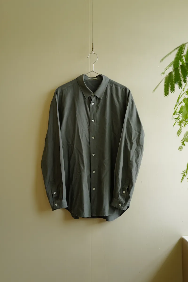 ATON SHORT FIBER SILK WASHED SHIRT — 1