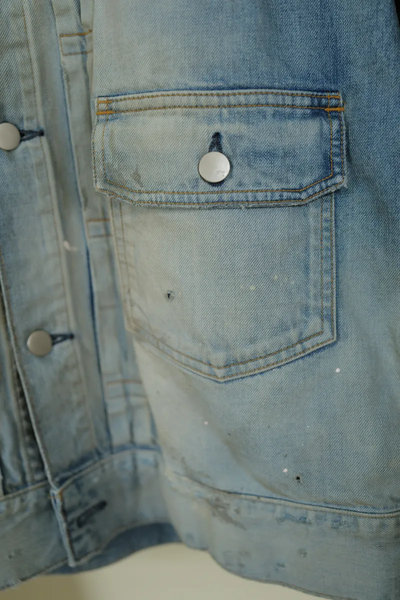 ANCELLM AGING DENIM JACKET — 4