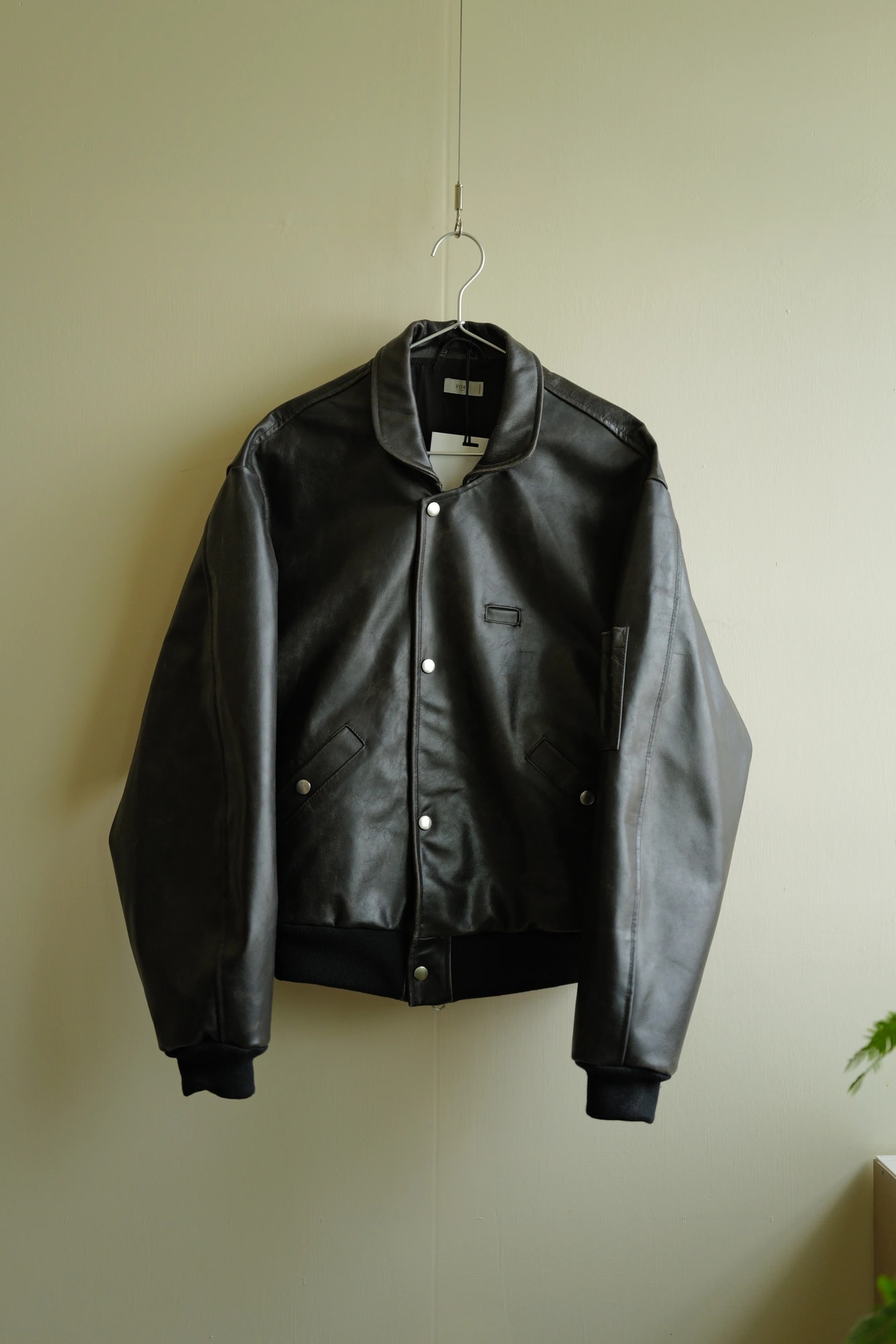 YOKE Cracked Leather Flight Jacket — 1