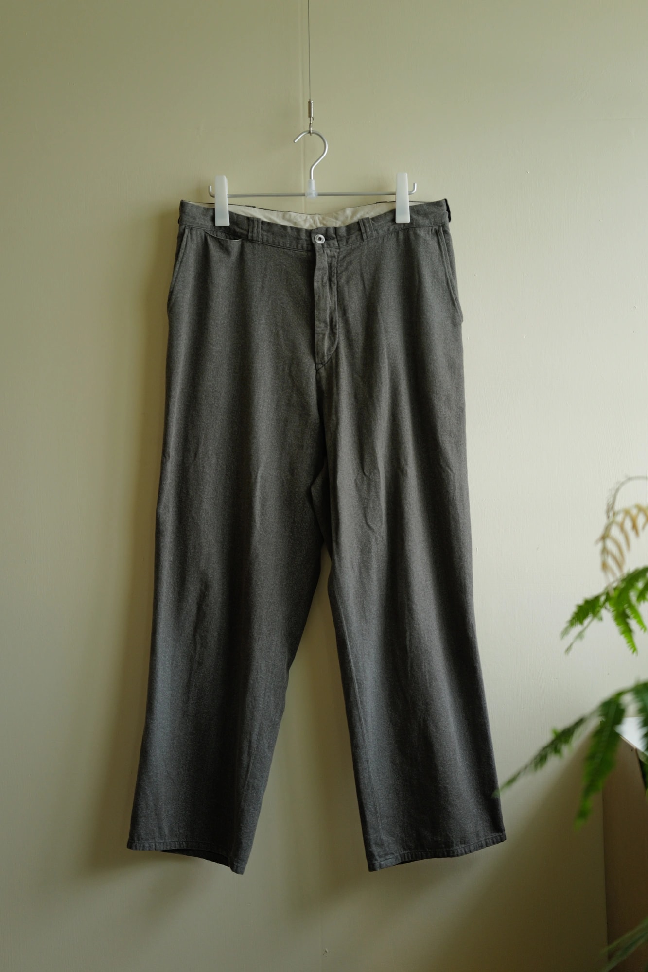 A.PRESSE Vintage Black Chambray Work Pants — 1