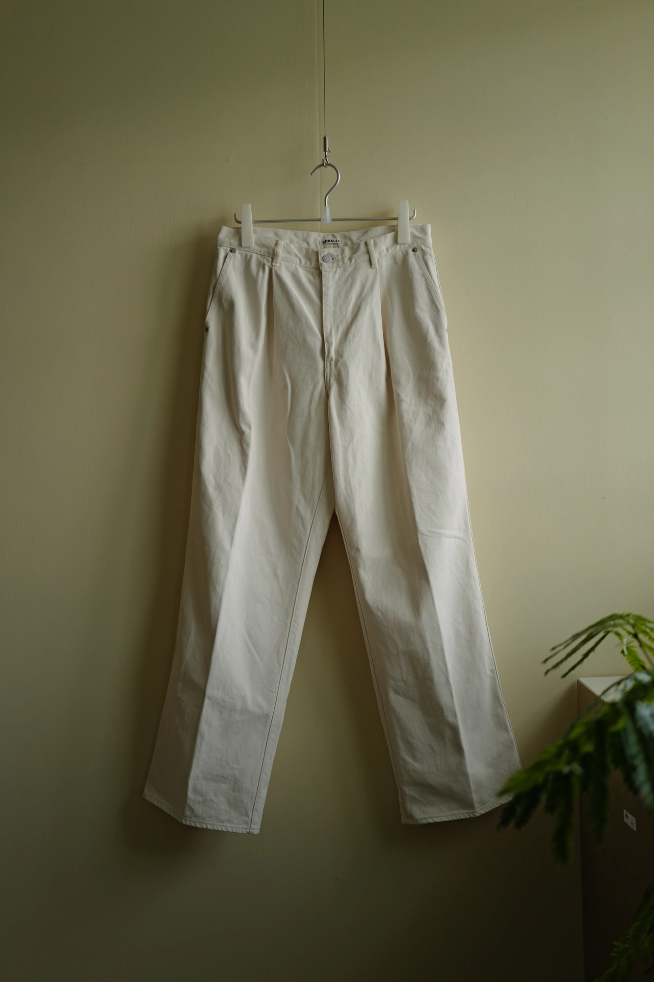 AURALEE Hard Twist Denim Wide Slacks — 1