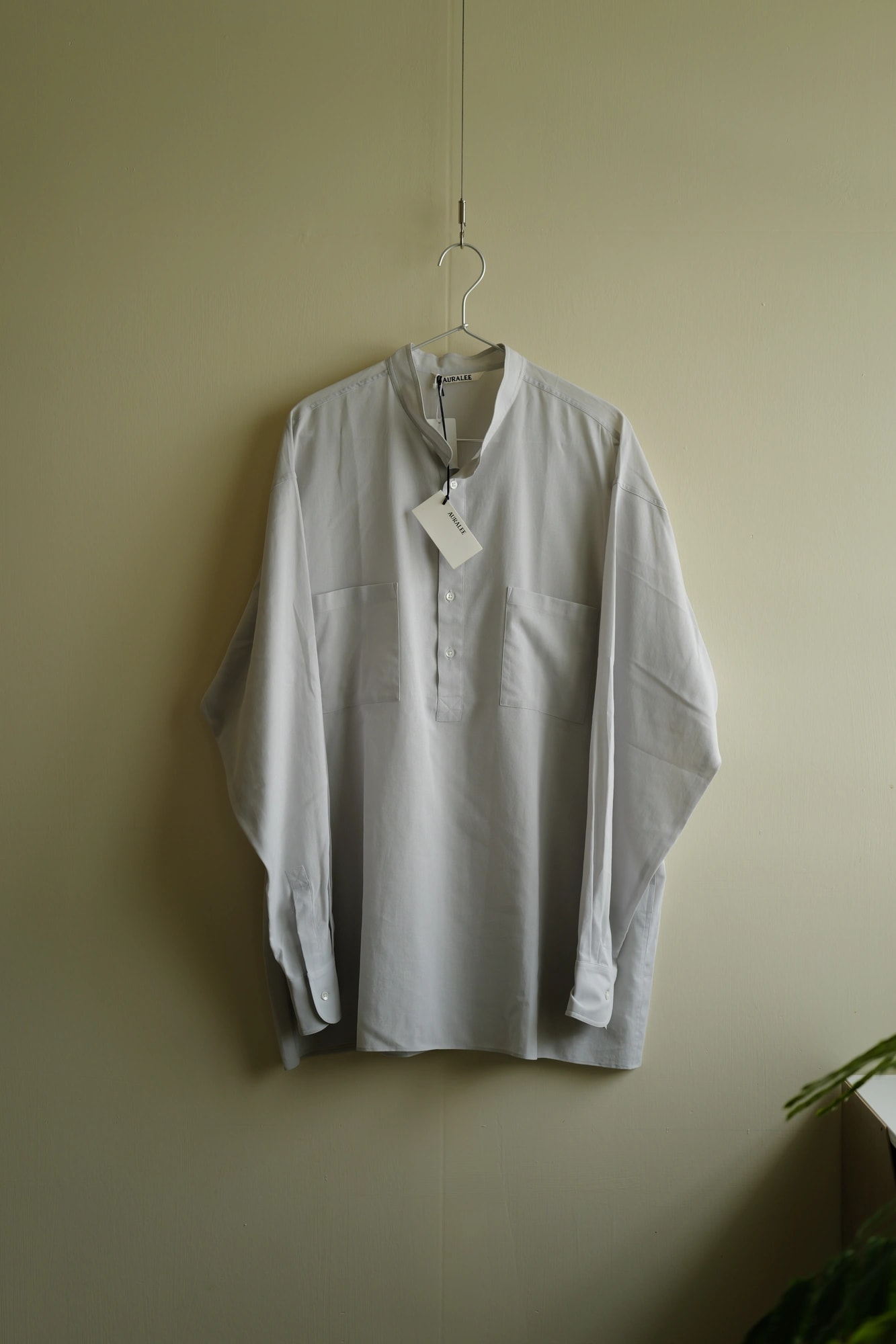 AURALEE Shuttle Georgette Cloth P/O Shirts — 1