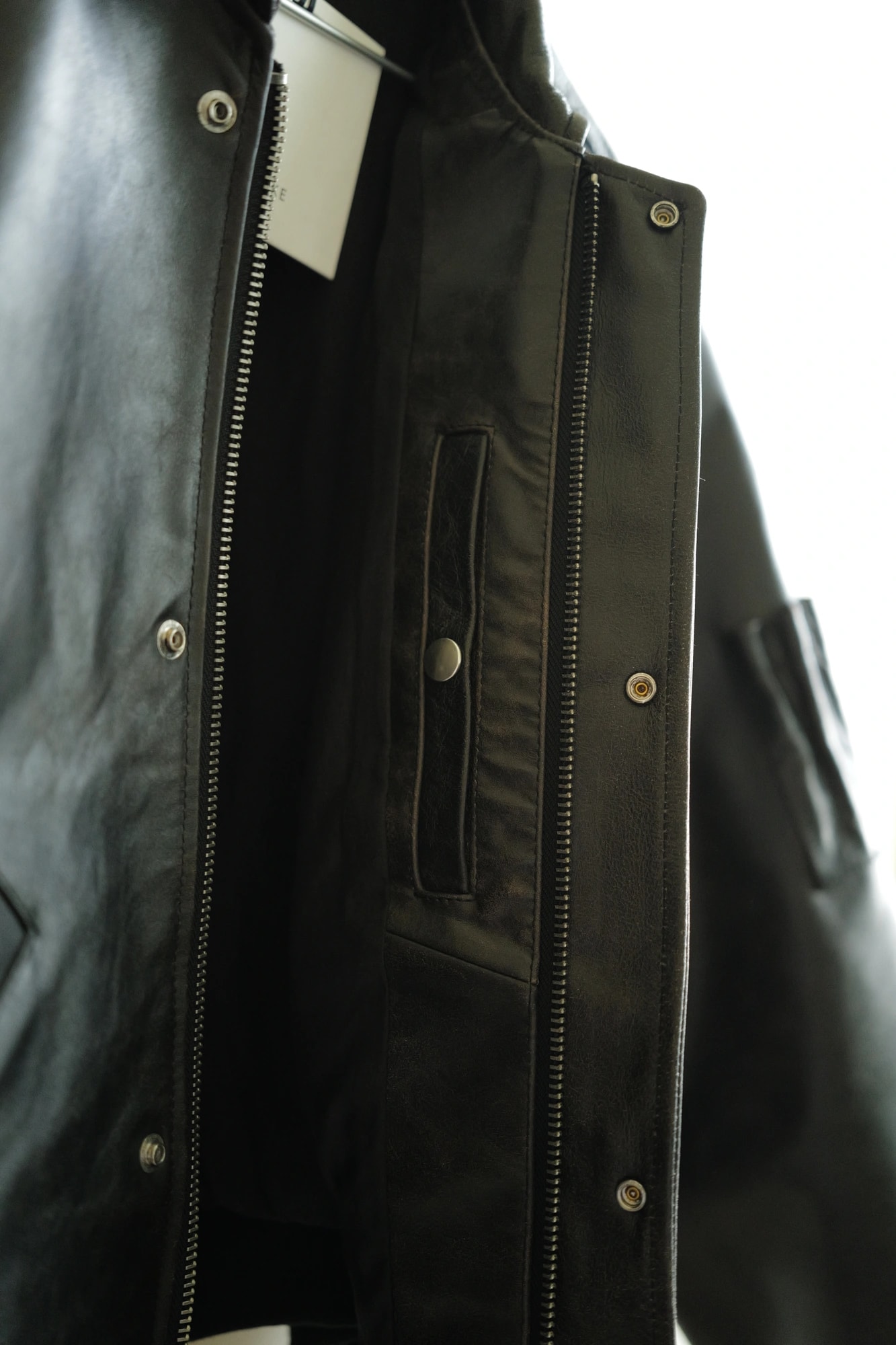 YOKE Cracked Leather Flight Jacket — 7