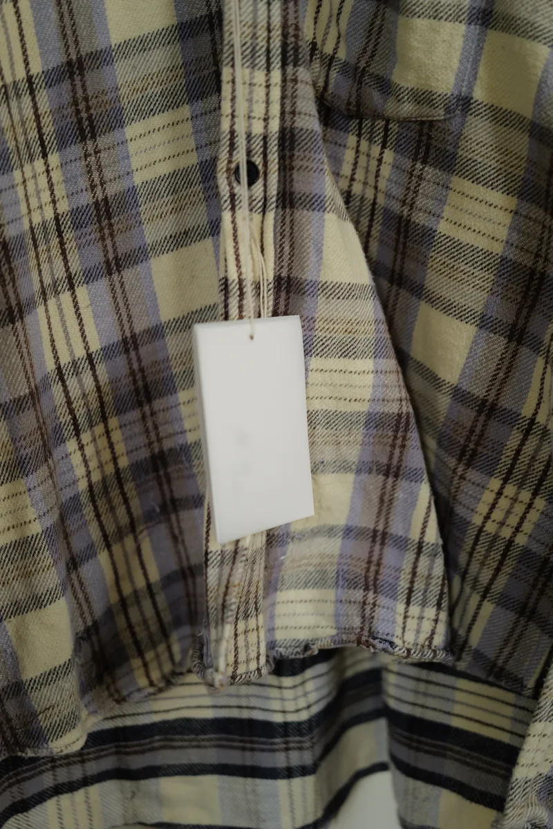 ANCELLM NEL CHECK HOODIE SHORT — 5