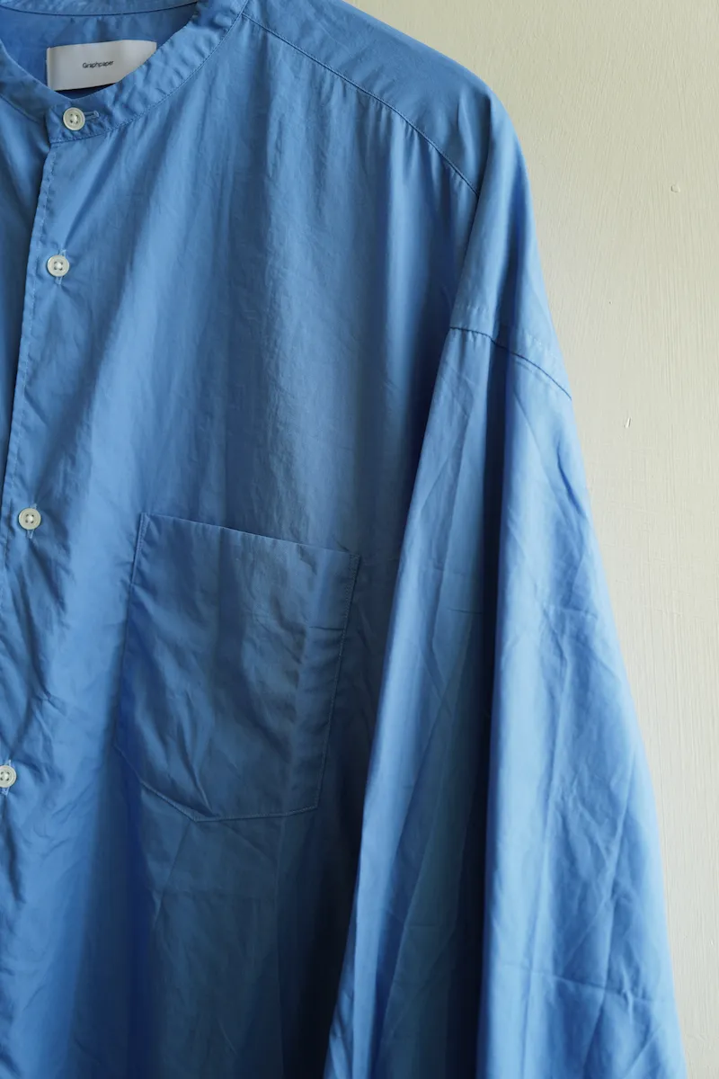 Graphpaper Broad L/S Oversized Band Collar Shirt — 3