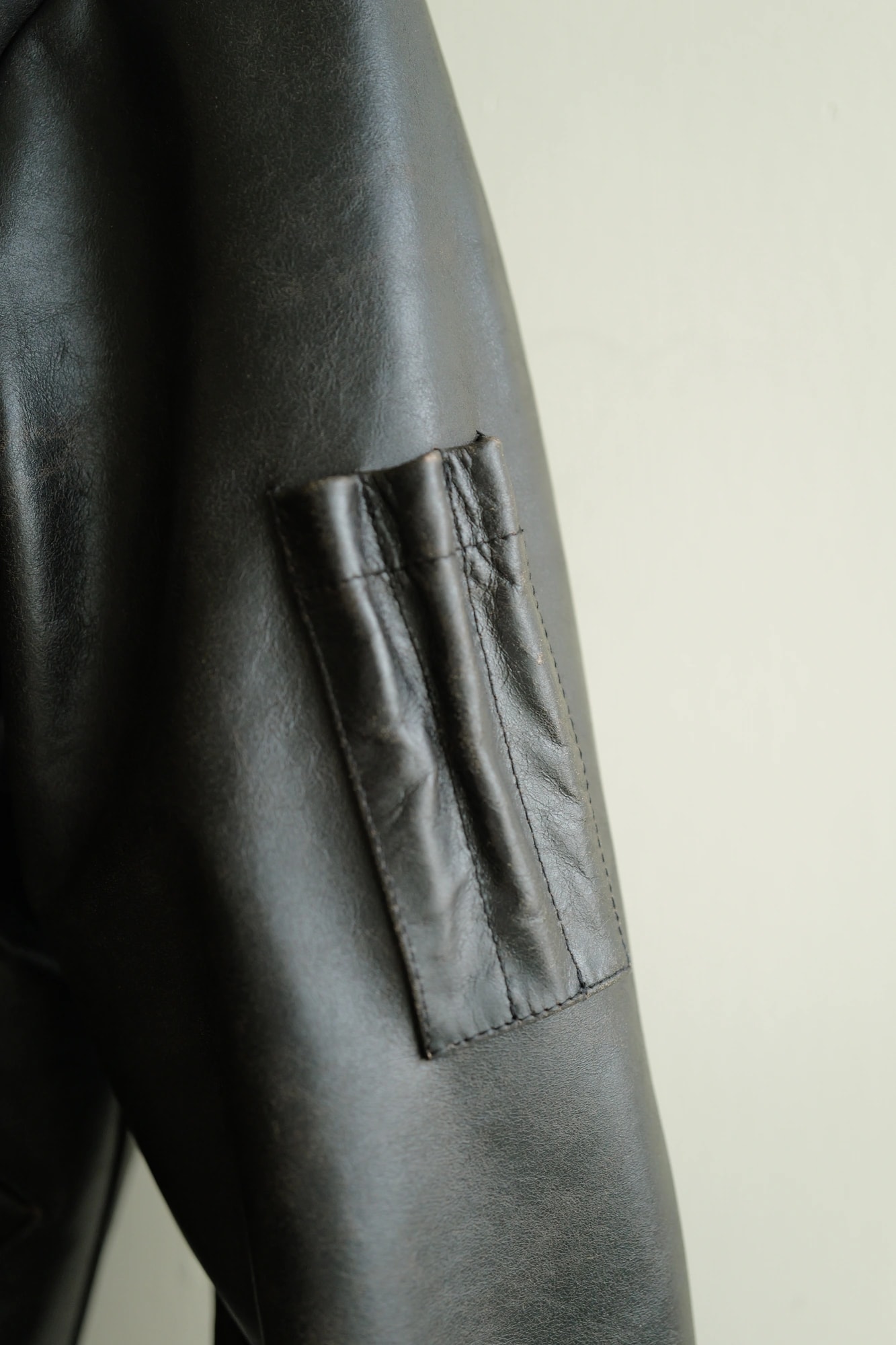 YOKE Cracked Leather Flight Jacket — 3