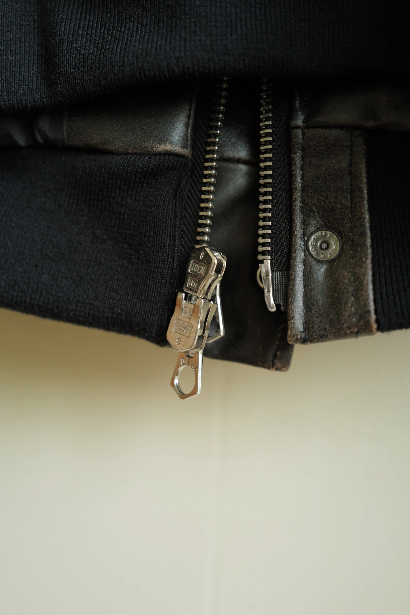 YOKE Cracked Leather Flight Jacket — 10
