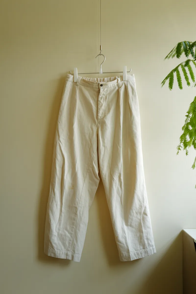 Confect UpcycleLino Cotton Linen Chino Wide Leg Pleated Pants — 1