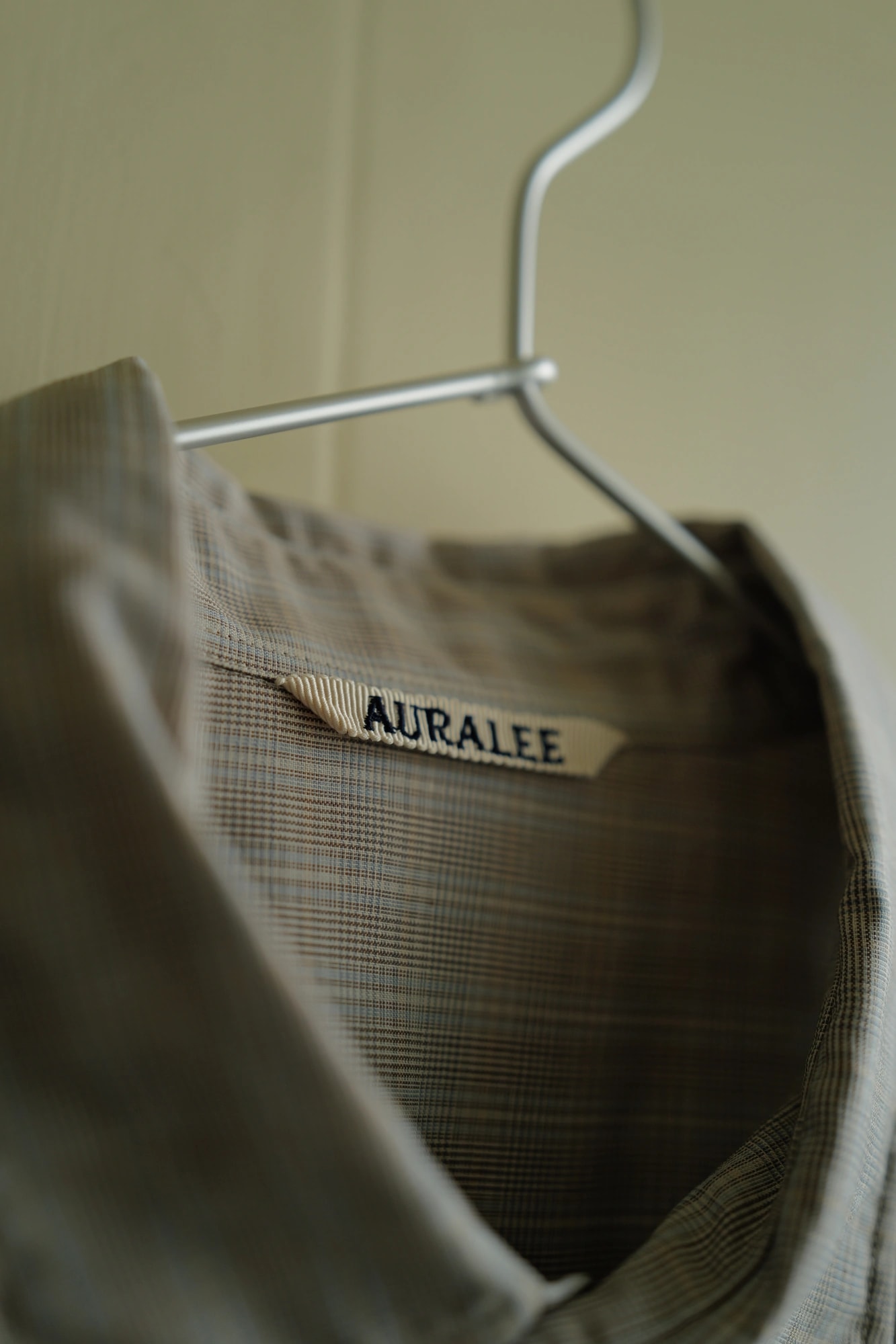 AURALEE Super Light Wool Check Shirts — 4