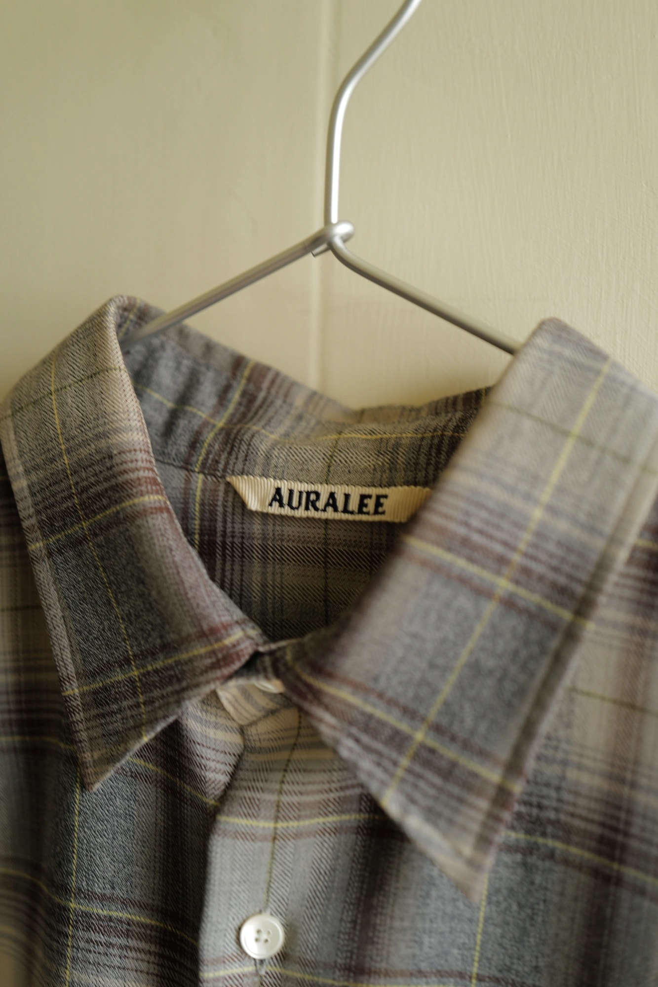 AURALEE SUPER LIGHT WOOL CHECK SHIRTS — 4