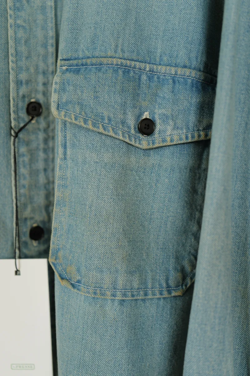 A.PRESSE Vintage Denim CPO Shirt — 5