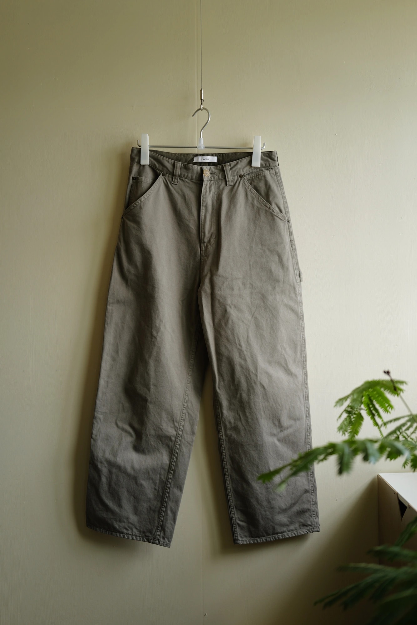 Cornier GARMENT DYED FINX/ZIMBABWE COTTON TWILL PAINTER PANTS — 1