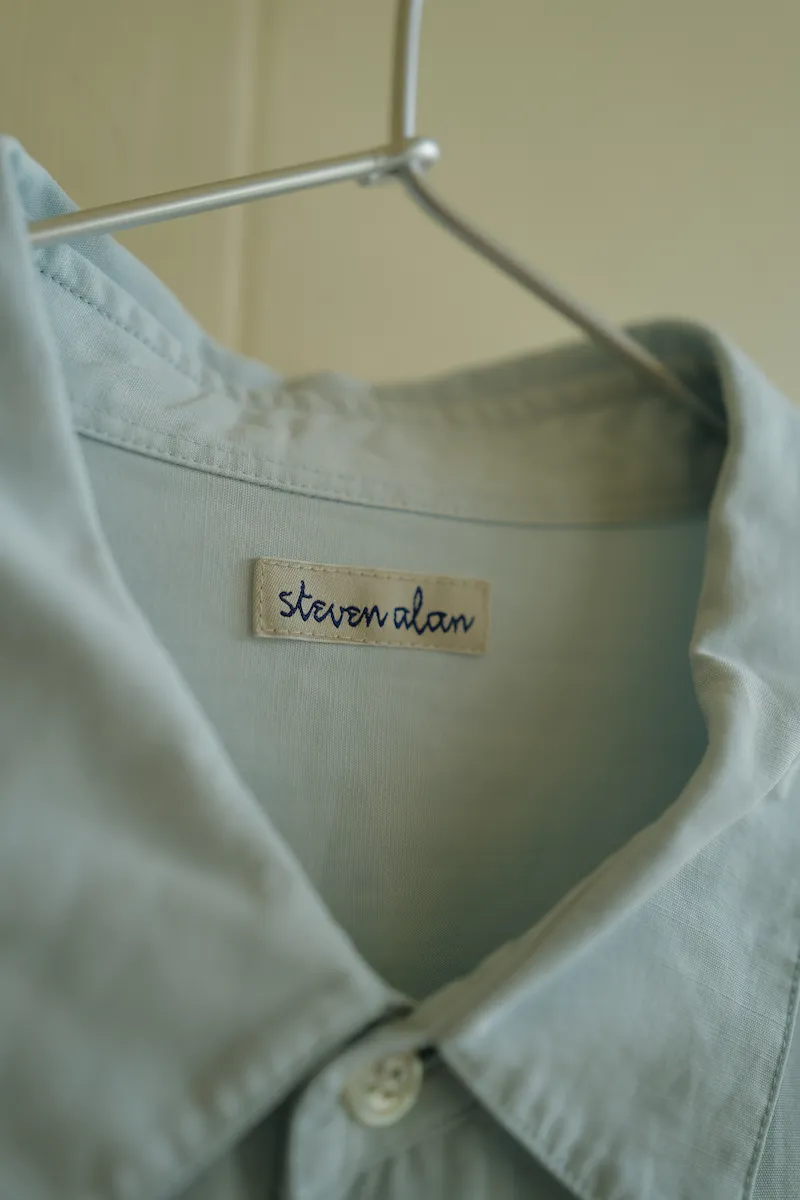 STEVEN ALAN SLUB REGULAR COLLAR SHIRT LOOSE — 4