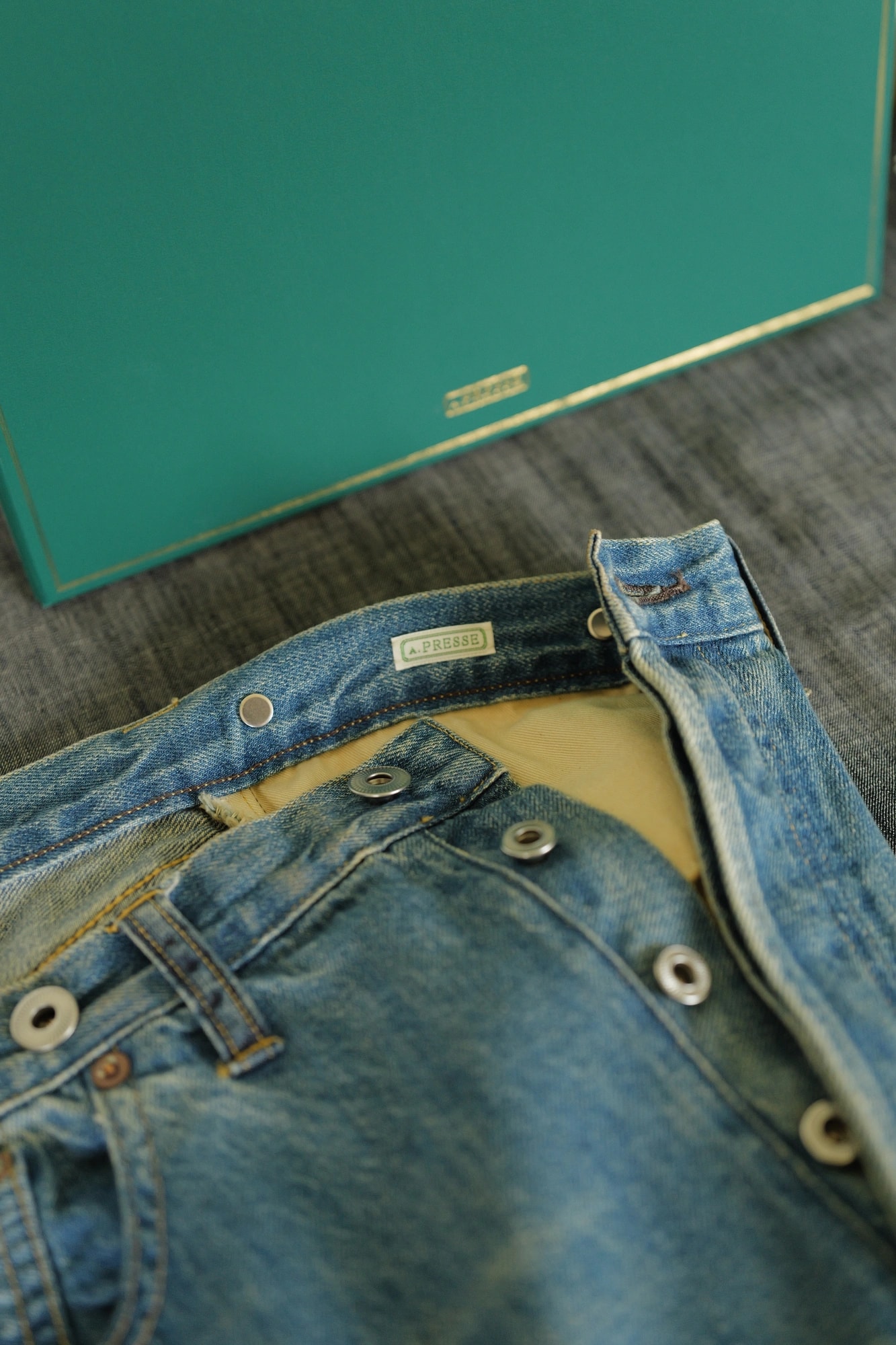 A.PRESSE No.22 Washed Wide Denim Pants — 2