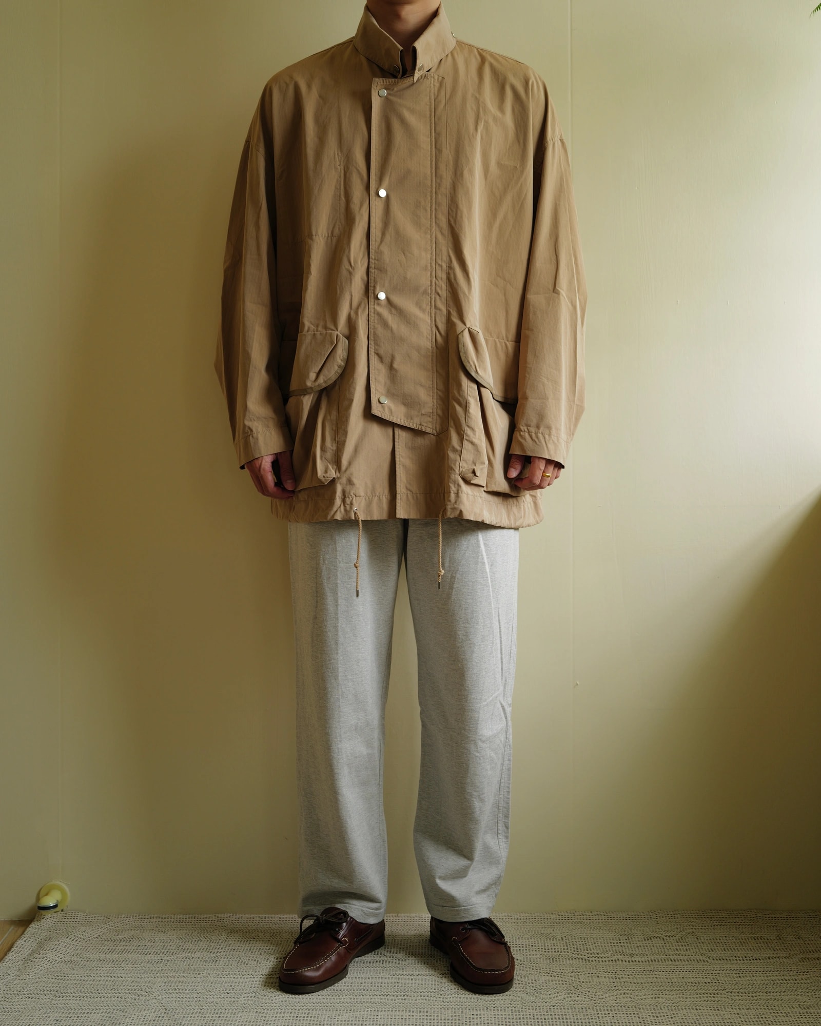 AURALEE Washed Finx Rips Top Chambray Big Field Blouson — 7