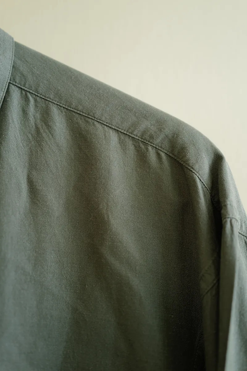 ATON SHORT FIBER SILK WASHED SHIRT — 3