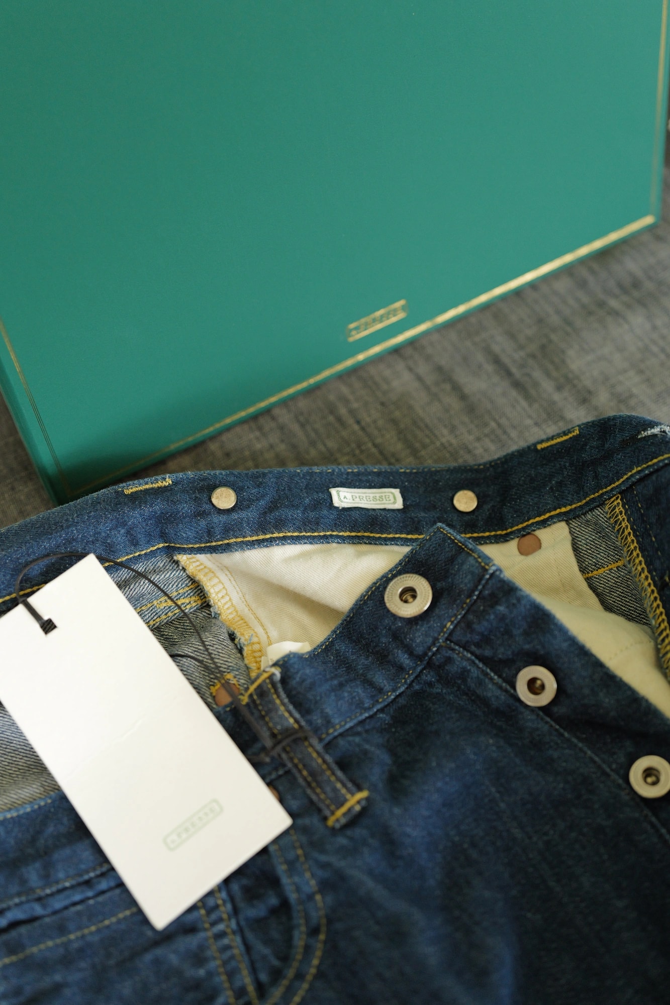 A.PRESSE No.22 Washed Wide Denim Pants — 2