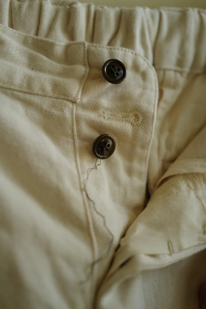 Confect UpcycleLino Cotton Linen Chino Wide Leg Pleated Pants — 3