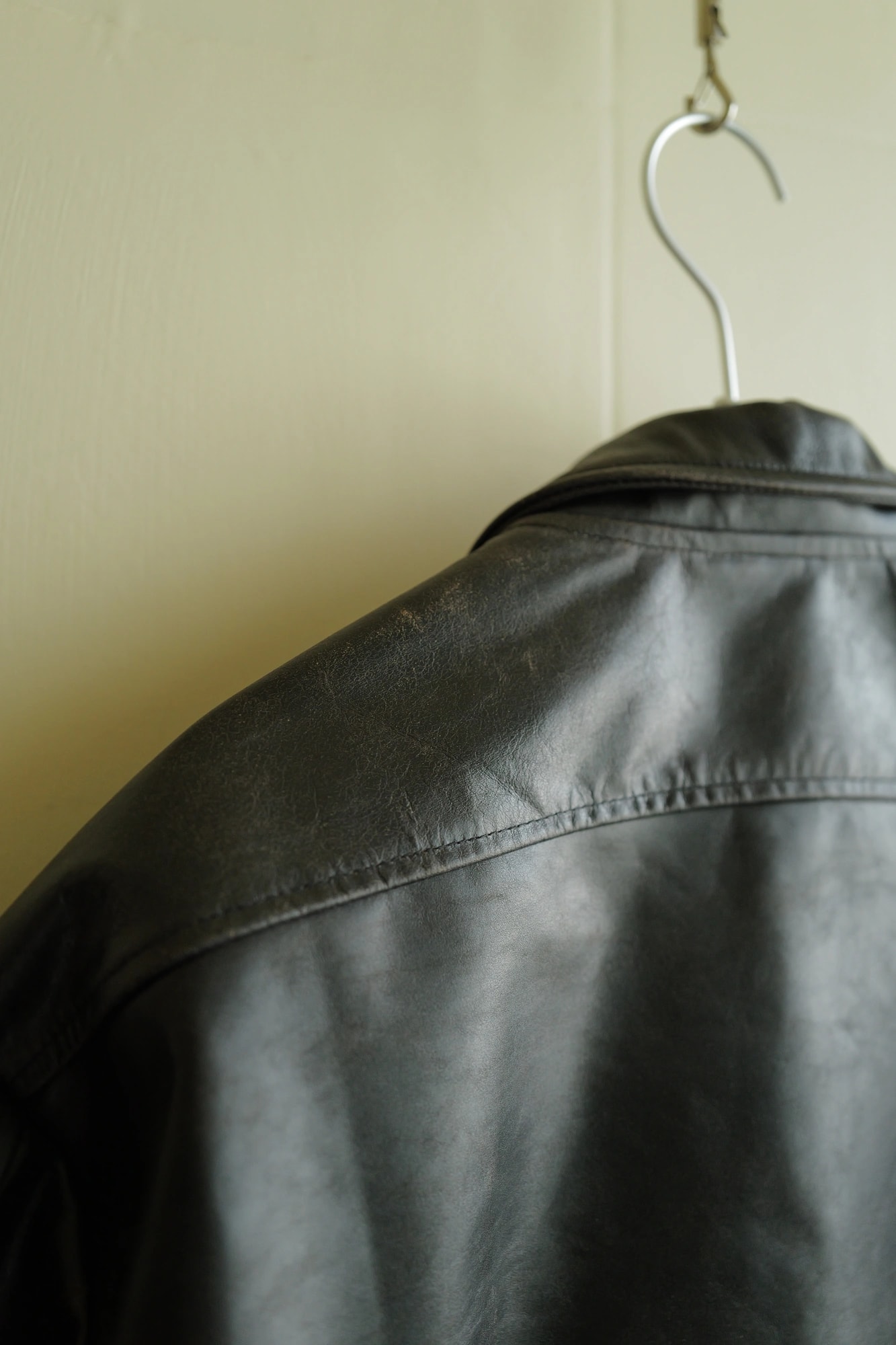 YOKE Cracked Leather Flight Jacket — 9
