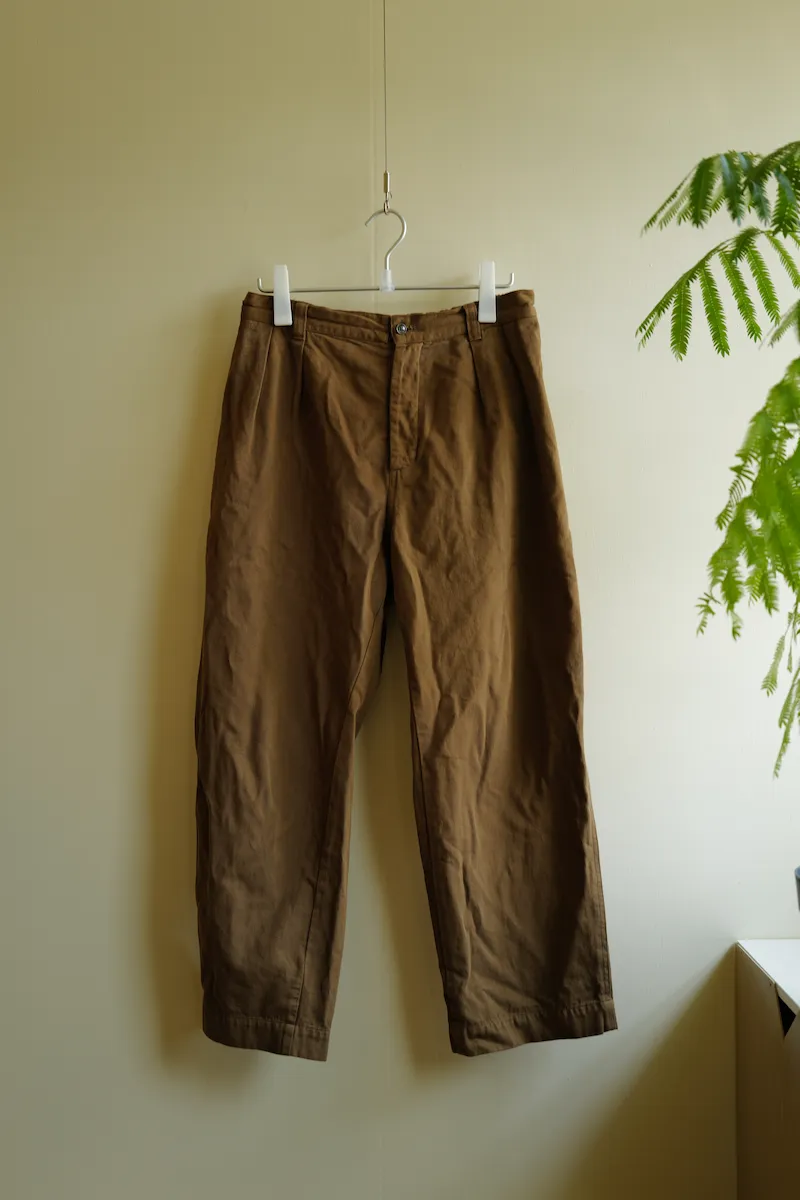 Confect UpcycleLino Cotton Linen Chino Wide Leg Pleated Pants