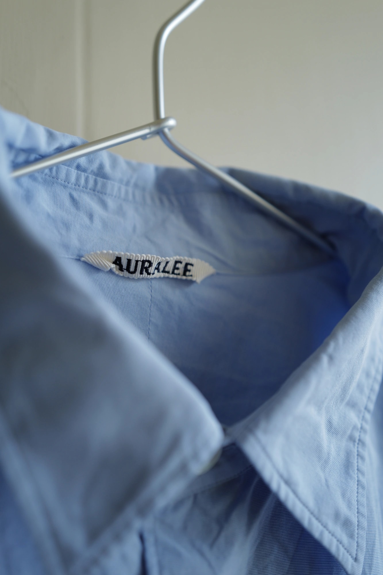 AURALEE Washed Finx Weather Chambray Shirt — 4