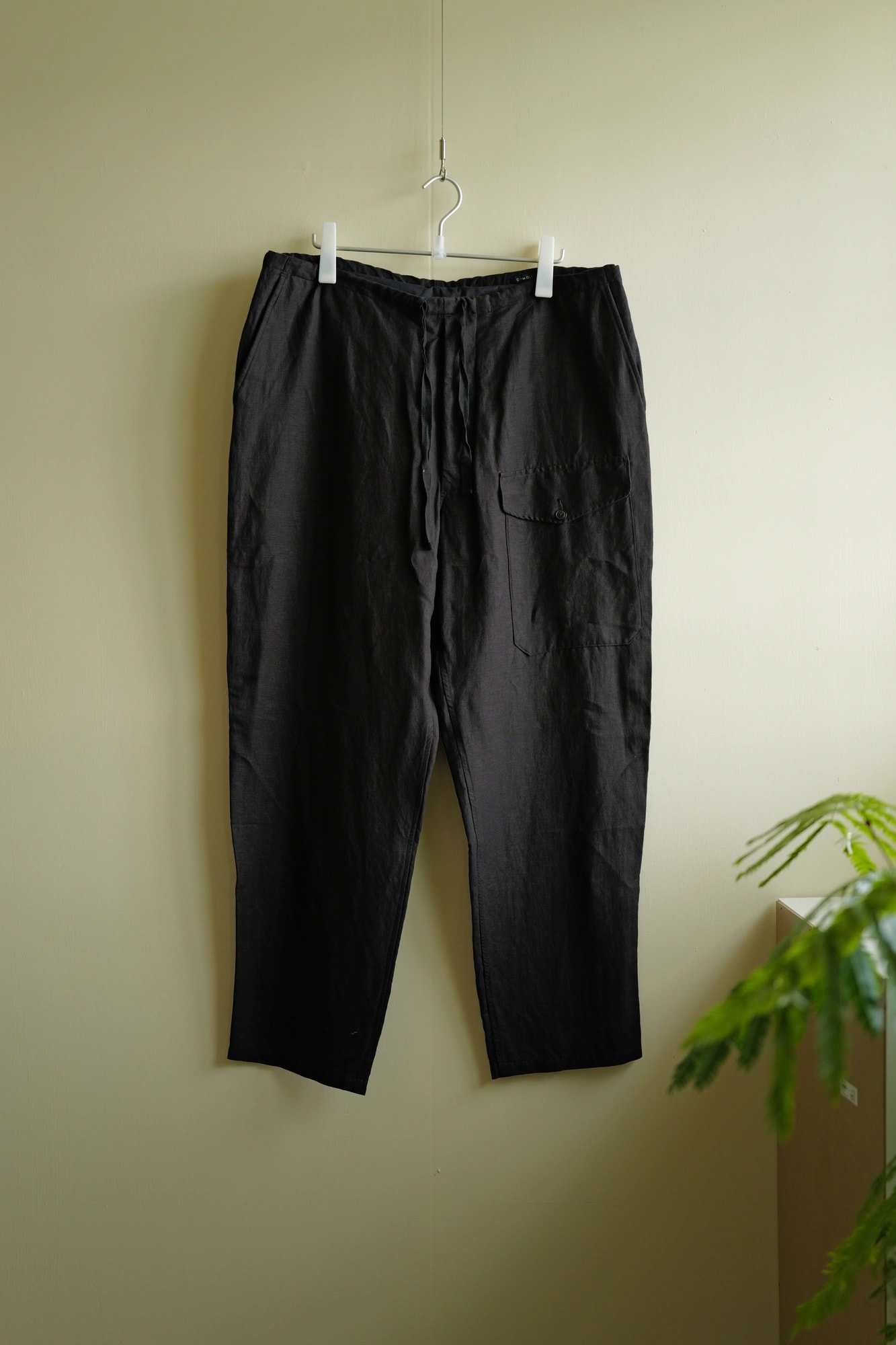 COMOLI Viscose Linen Drawstring Pants