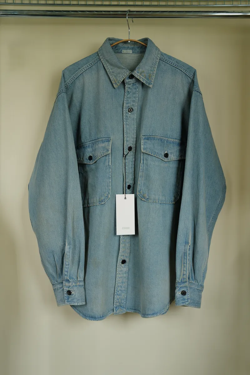 A.PRESSE Vintage Denim CPO Shirt