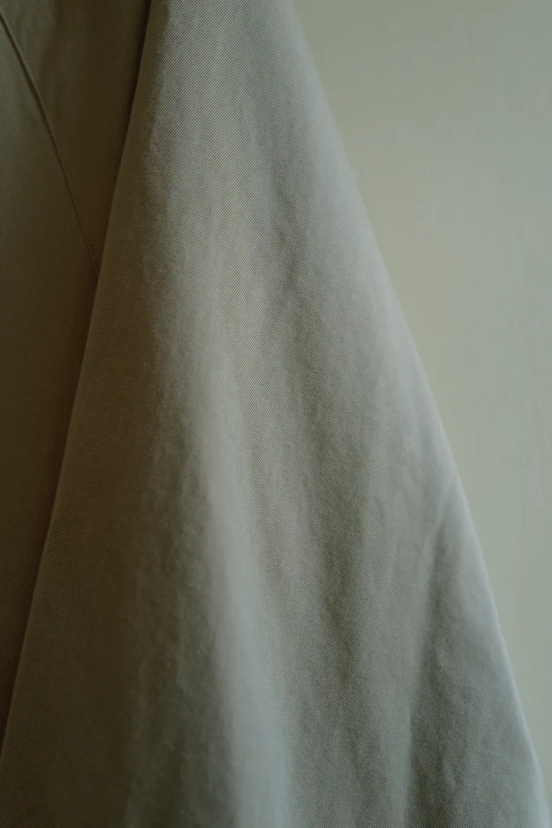 COMOLI Cotton Gabardine Bal Collar Coat — 3