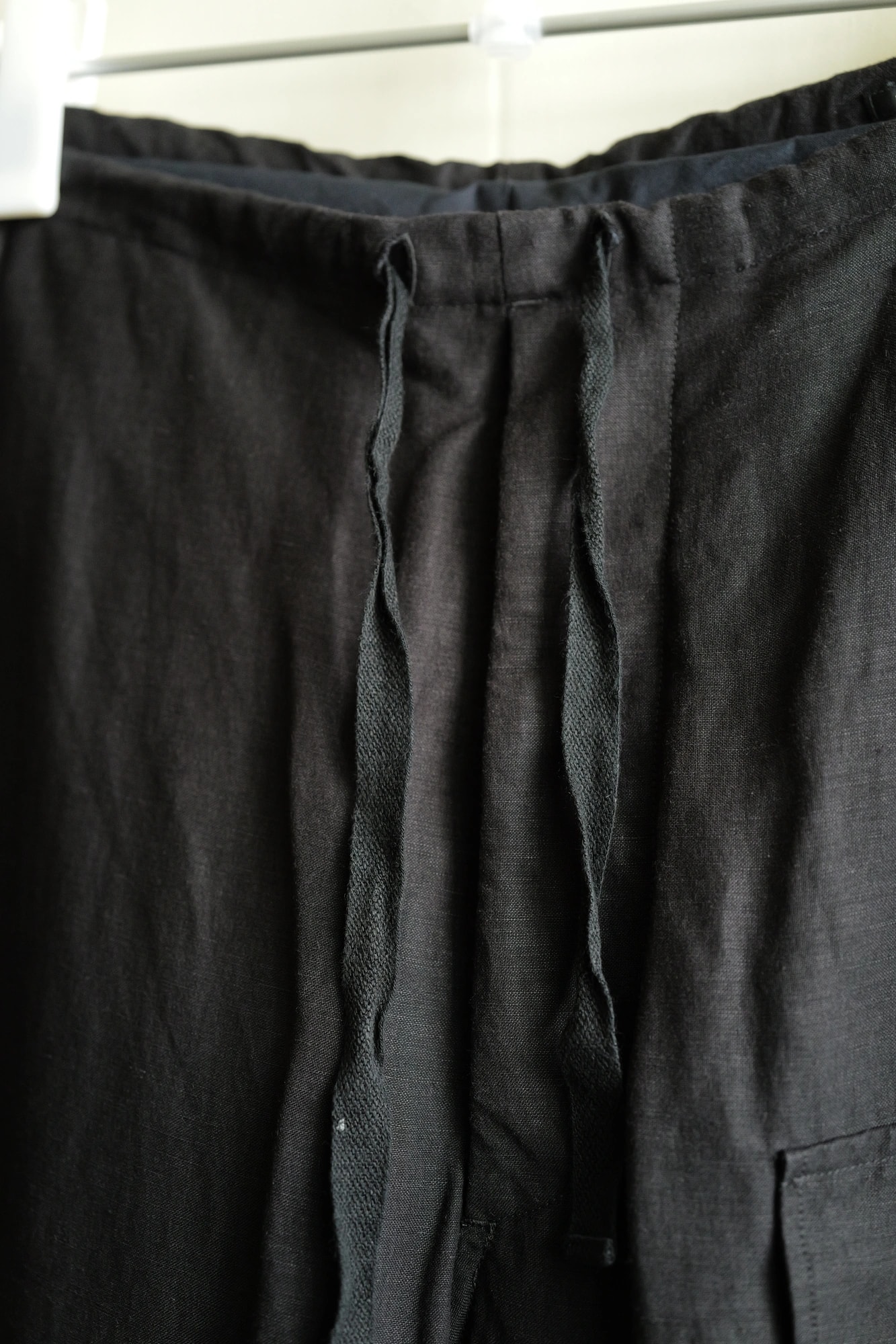 COMOLI Viscose Linen Drawstring Pants — 5