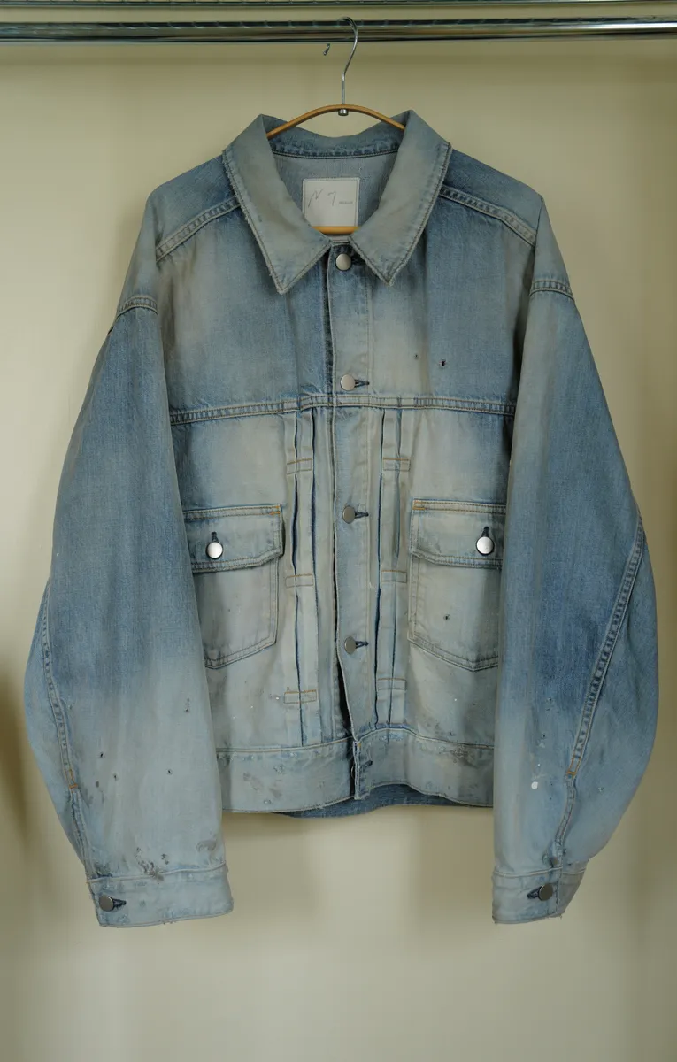 ANCELLM AGING DENIM JACKET — 1
