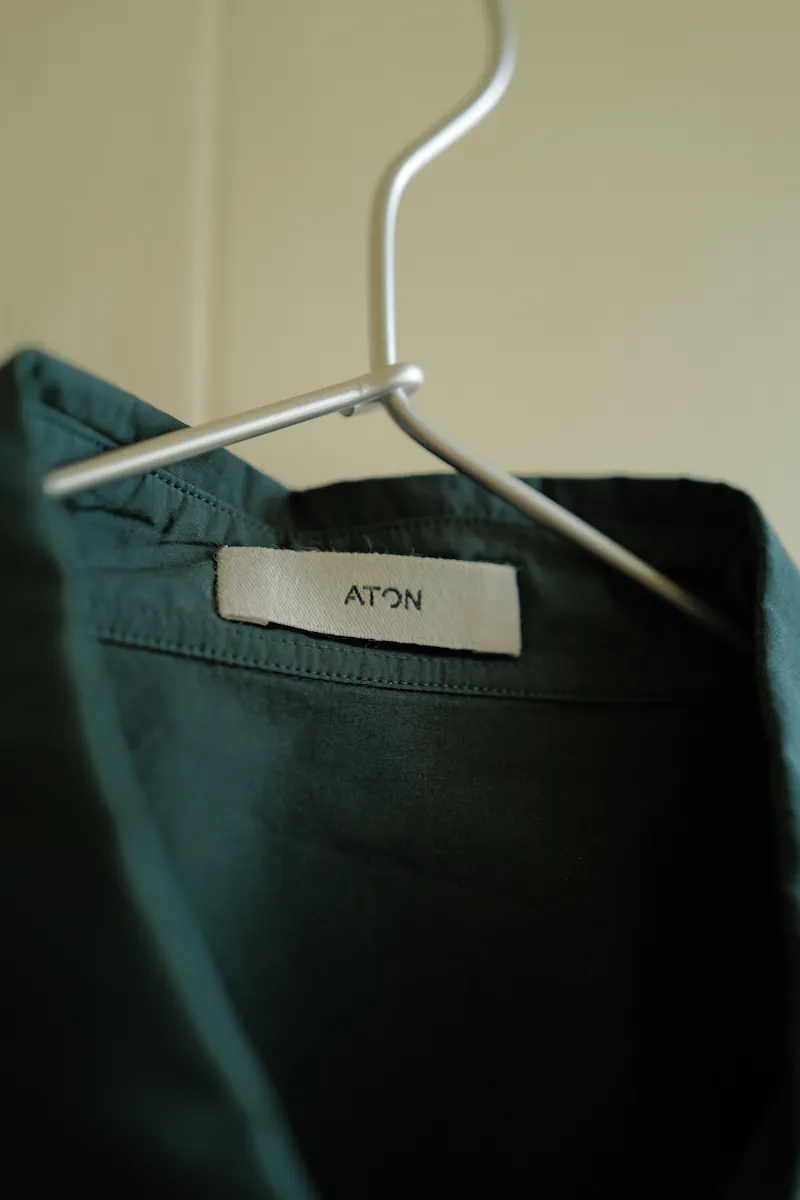 ATON COTTON LAWN OVERSIZED SHIRT — 4