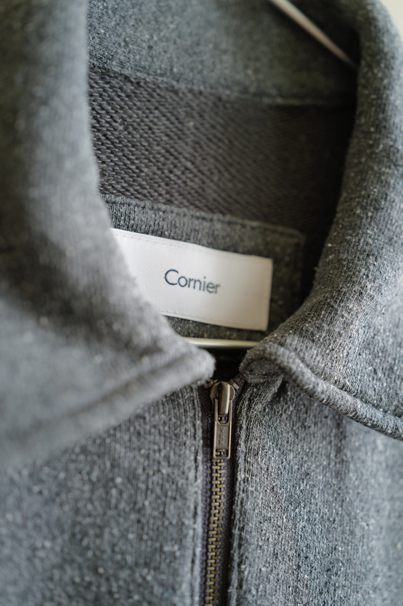 Cornier SILK/COTTON LOOPBACK FLEECE HALF ZIP SHIRTS — 4