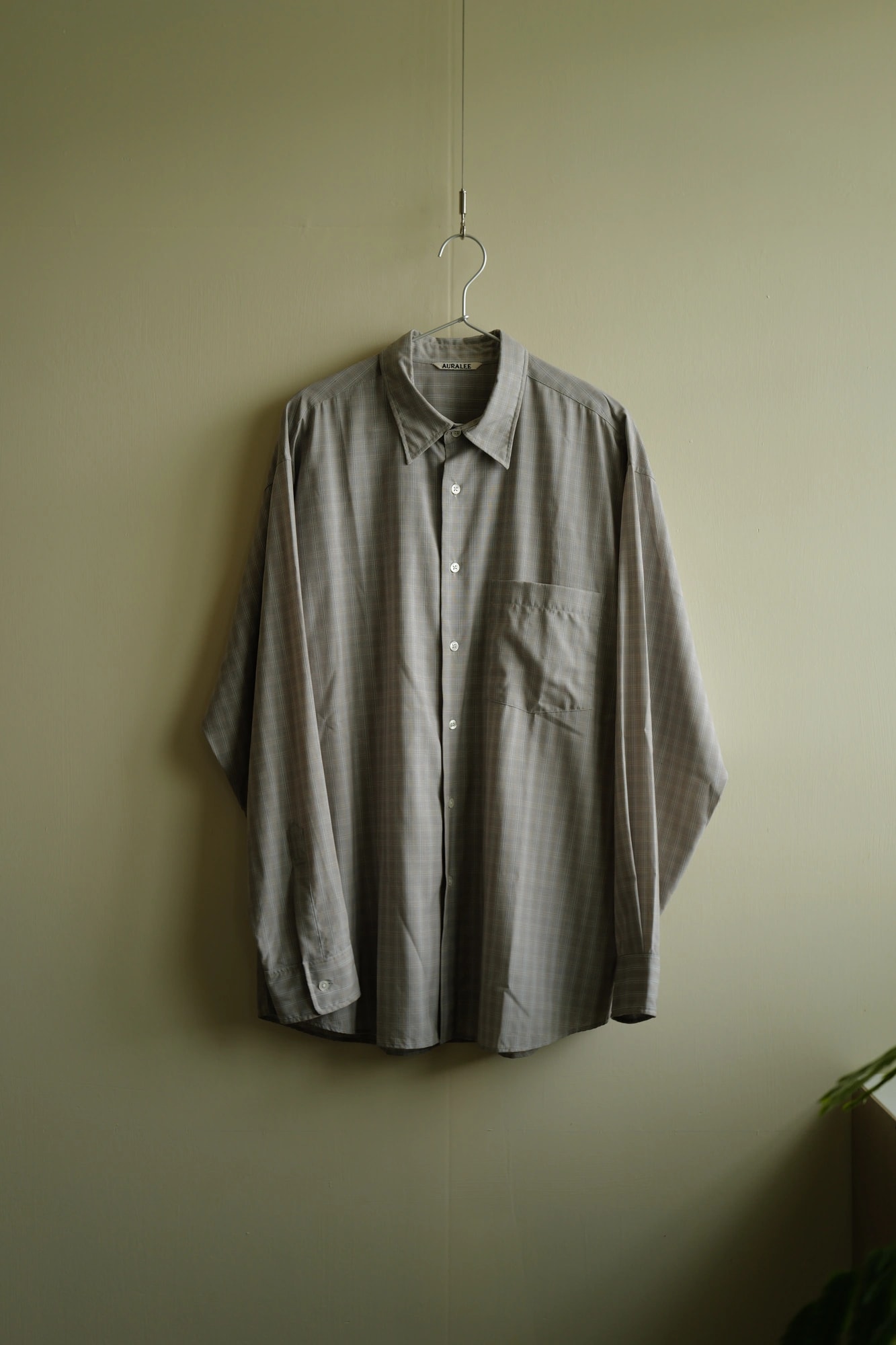 AURALEE Super Light Wool Check Shirts — 1